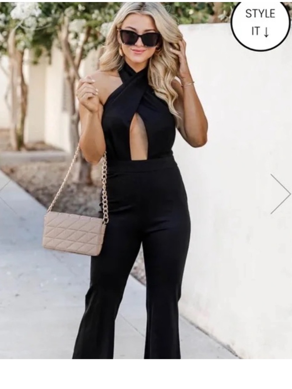 NWOT Pink Lily CrossFront Jumpsuit